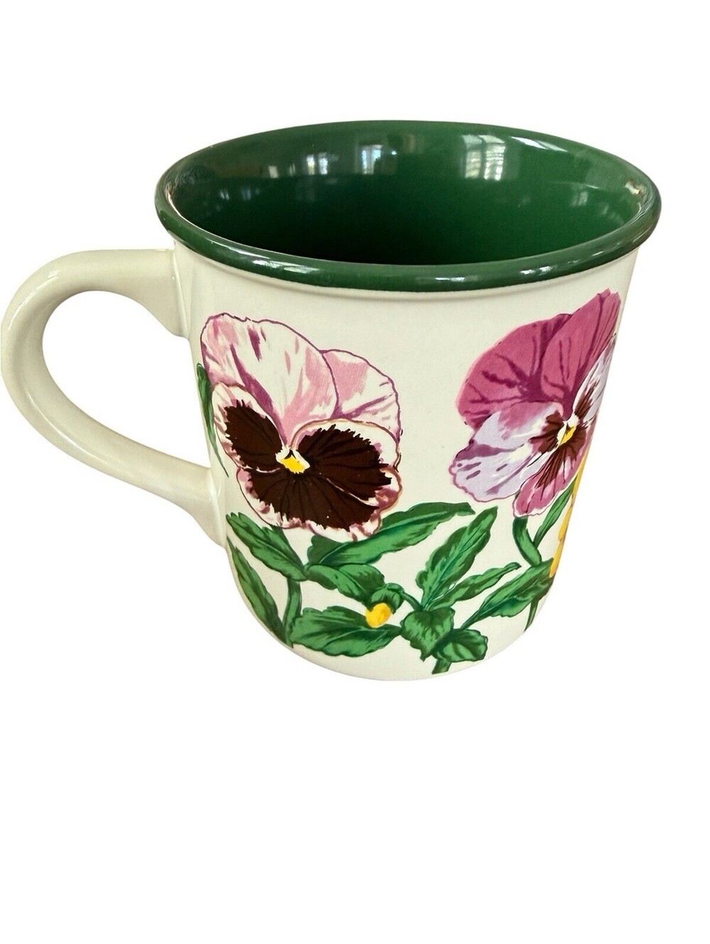 Potpourri Press Coffee Mug Cup Pansies 1991